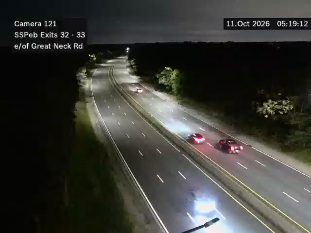 Southern State Pkwy & Exit 33 (NY 109 traffic camera, East Farmingdale, New York