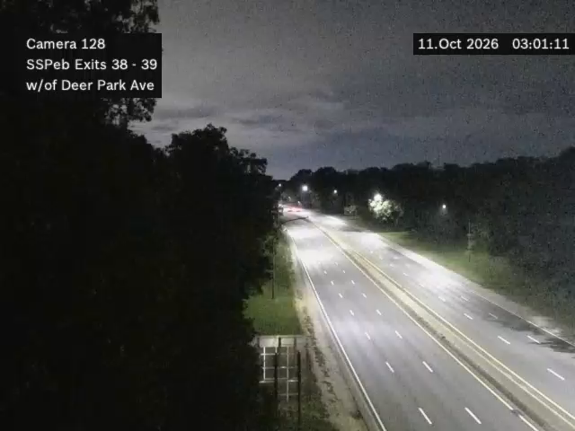 Southern State Pkwy & Exit 38 (Belmont S.P.) to Exit 39(Deer Park Ave) traffic camera, North Babylon, New York