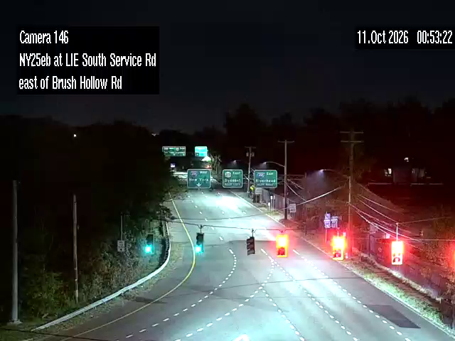 NY-25 & I-495 SSR and Brush Hollow Rd. traffic camera, Jericho, New York