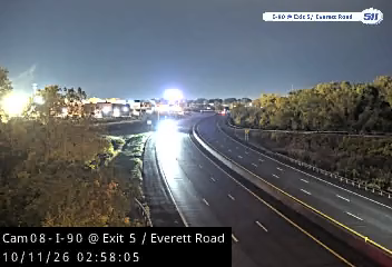 I-90 & Exit 5 (Everett Road) traffic camera, Albany, New York
