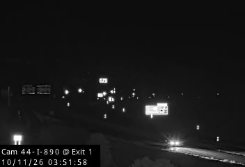 I-890 EB/WB Exit 1 / TWY Exit 26 traffic camera, Schenectady County