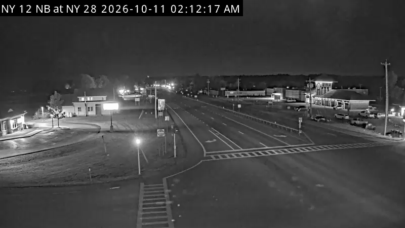 NY 12 NB at NY 28 traffic camera, Oneida County