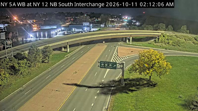 NY-5A & NY 12 NB South Interchange traffic camera, Utica, New York