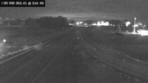 I-90 MP 362.41 WB at Interchange 46 (Henrietta) traffic camera, Monroe County