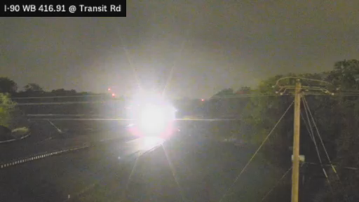 I-90 MP 416.91 WB at Transit Road traffic camera, Erie County