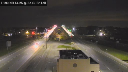 I-190 & Interchange 17 (River Road) South Grand Island Bridge Toll Gantry traffic camera, Tonawanda Town