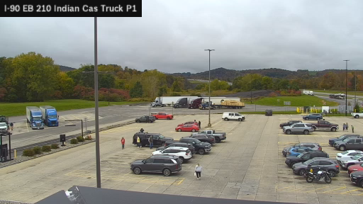 I-90 MP 210.00 EB at Indian Castle Service Area Truck Park 1 live webcam