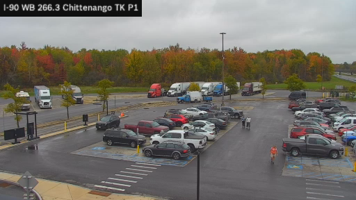 I-90 MP 266.30 WB at Chittenango Service Area Truck Park 1 live webcam