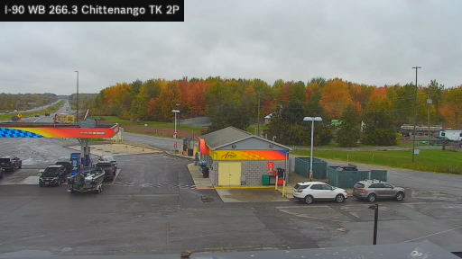 I-90 MP 266.30 WB at Chittenango Service Area Truck Park 2 live webcam