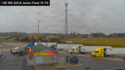 I-90 MP 323.80 WB at Junius Ponds Service Area Truck Park 2 live webcam