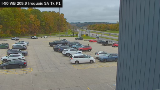 I-90 MP 209.90 EB at Iroquois Service Area Truck Park 1 live webcam