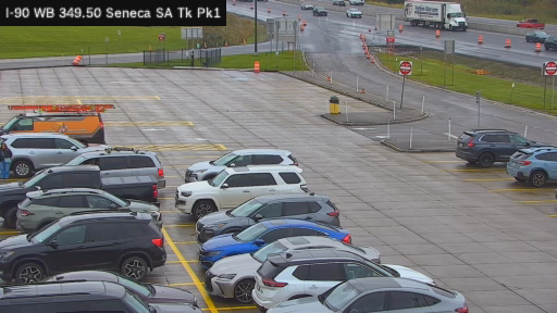 I-90 MP 349.50 WB Seneca Service Area Truck Park 1 live webcam