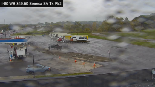 I-90 MP 349.50 WB Seneca Service Area Truck Park 2 live webcam