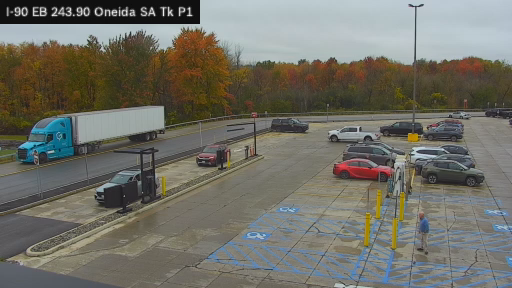 I-90 MP 243.90 EB Oneida Service Area Truck Park 1 live webcam