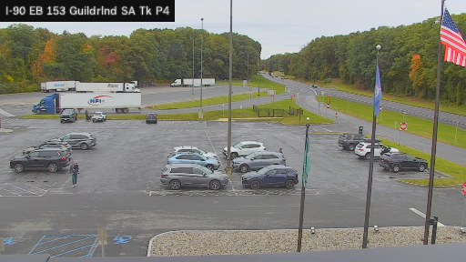 I-90 MP 153.00 EB Guilderland Service Area Truck Park 4 live webcam
