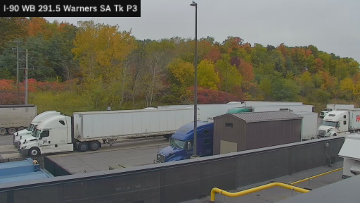 I-90 MP 291.50 WB Warners Service Area Truck Park 3 live webcam