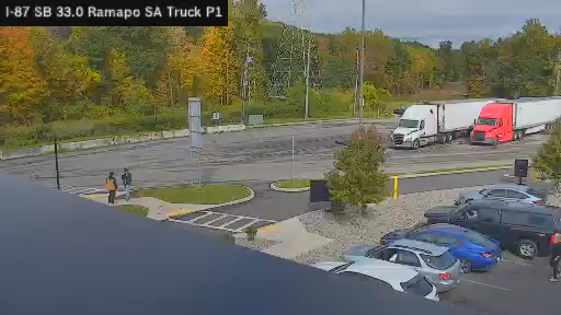 I-87 MP 33.0 SB Ramapo Service Area Truck Park 1 live webcam