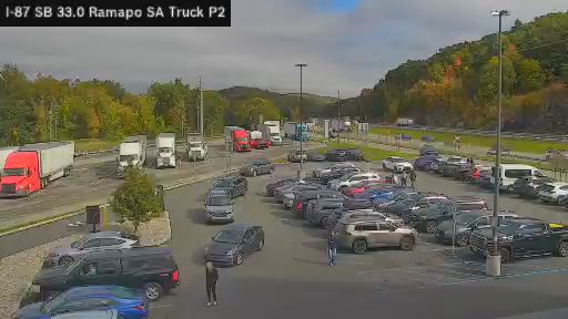 I-87 MP 33.0 SB Ramapo Service Area Truck Park 2 live webcam