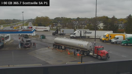 I-90 MP 365.7 EB Scottsville Service Area Truck Park 1 live webcam