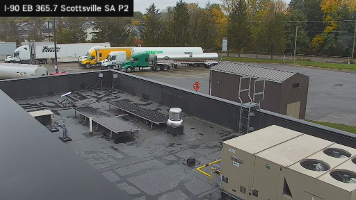 I-90 MP 365.7 EB Scottsville Service Area Truck Park 2 live webcam
