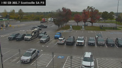 I-90 MP 365.7 EB Scottsville Service Area Truck Park 3 live webcam