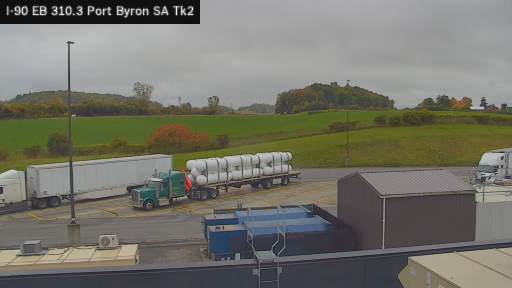 I-90 MP 310.3 EB Port Byron Service Area Truck Park 2 live webcam