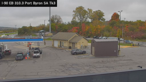 I-90 MP 310.3 EB Port Byron Service Area Truck Park 3 live webcam