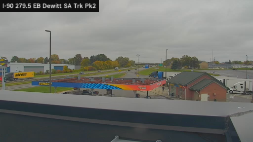 I-90 MP 279.5 EB Dewitt Service Area Truck Park 2 live webcam
