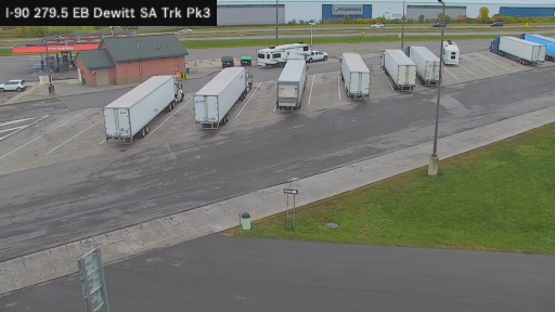 I-90 MP 279.5 EB Dewitt Service Area Truck Park 3 live webcam