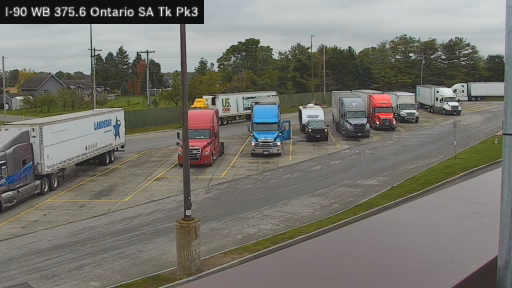 I-90 MP 375.60 WB Ontario Service Area Truck Park 3 live webcam