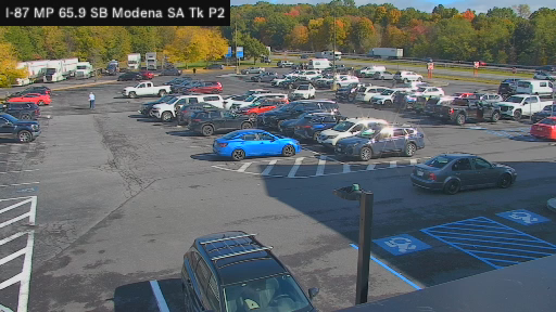 I-87 MP 065.90 SB Modena Service Area Truck Parking 2 live webcam