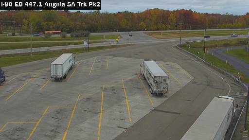 I-90 MP 447.1 EB Angola Service Area Truck Park 2 live webcam